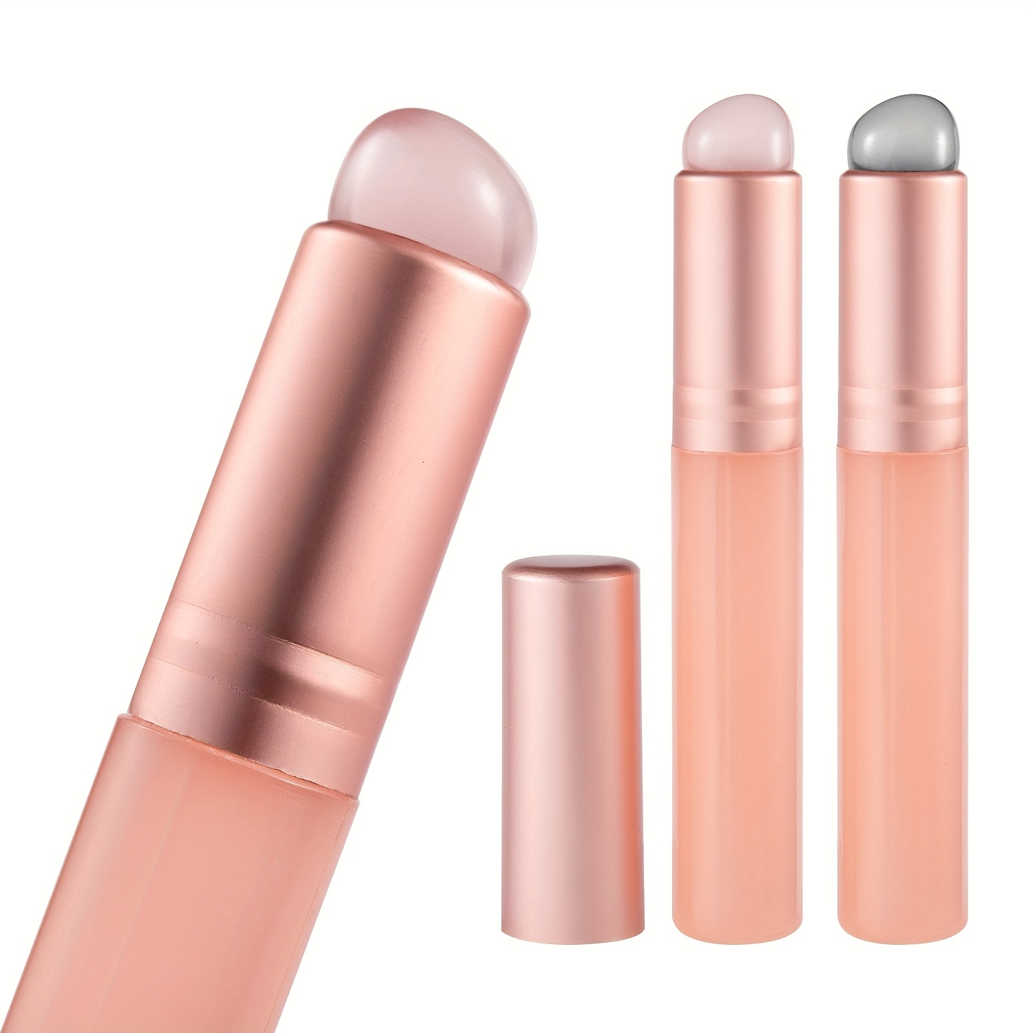 Nail Art Pink Soft - Brosse à ongles en silicone Jelly-Pink,