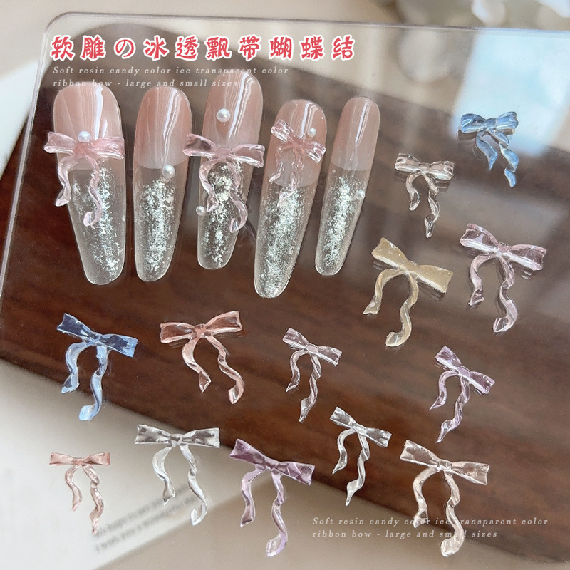 Nail Art Pink Soft - 30 pièces fée glace Transparent rose