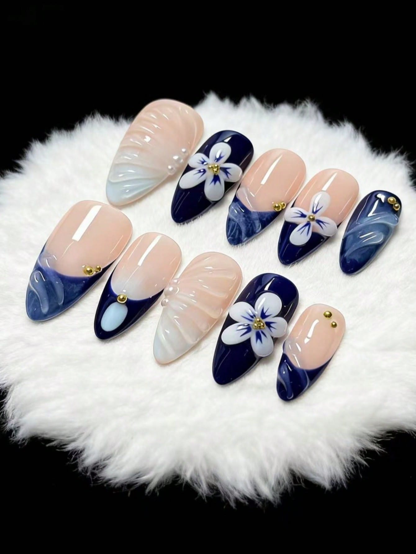 Nail Art French Nails - Ensemble de 10 pièces de nail