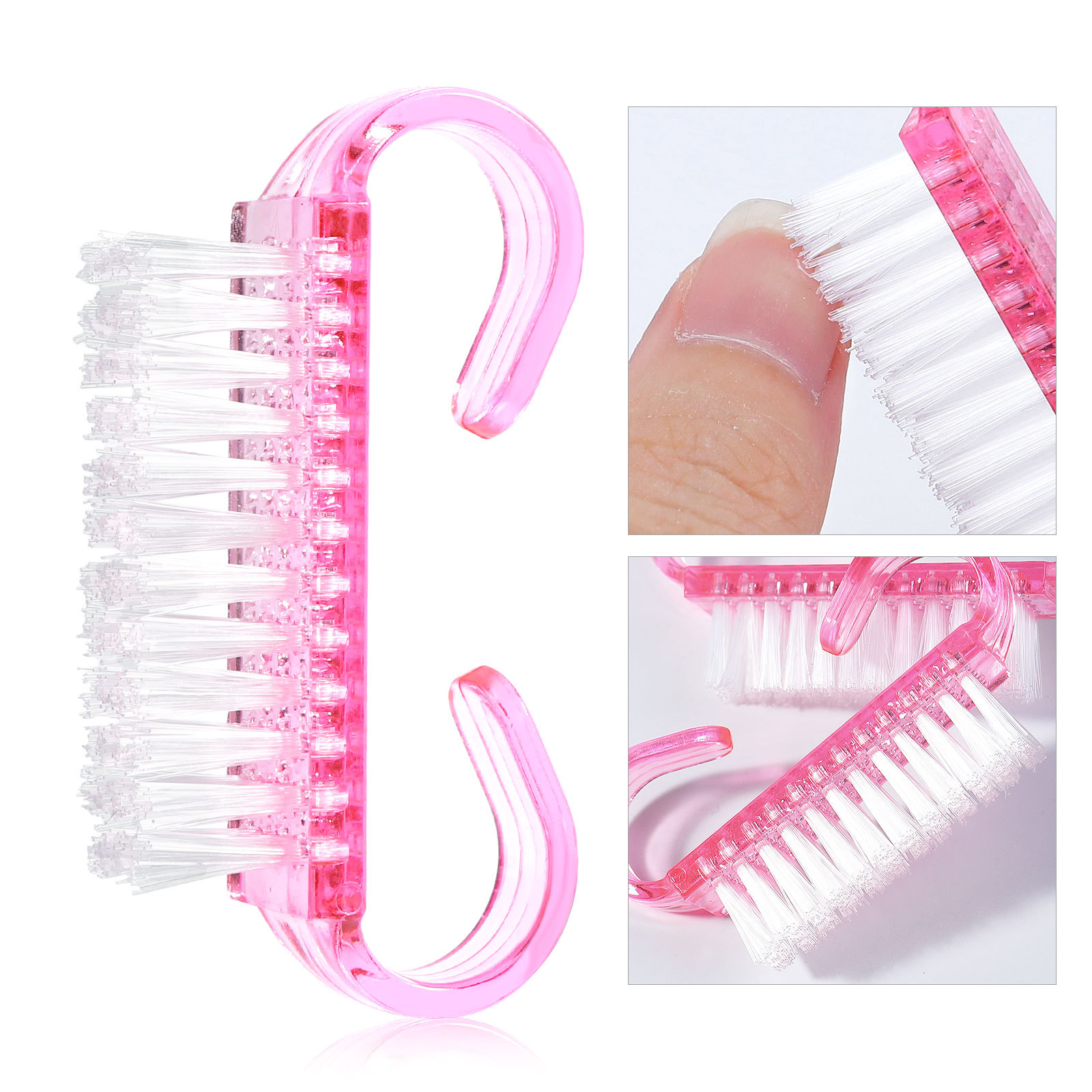 Nail Art Pink Soft - 1/5/20 pièces brosse à ongles en