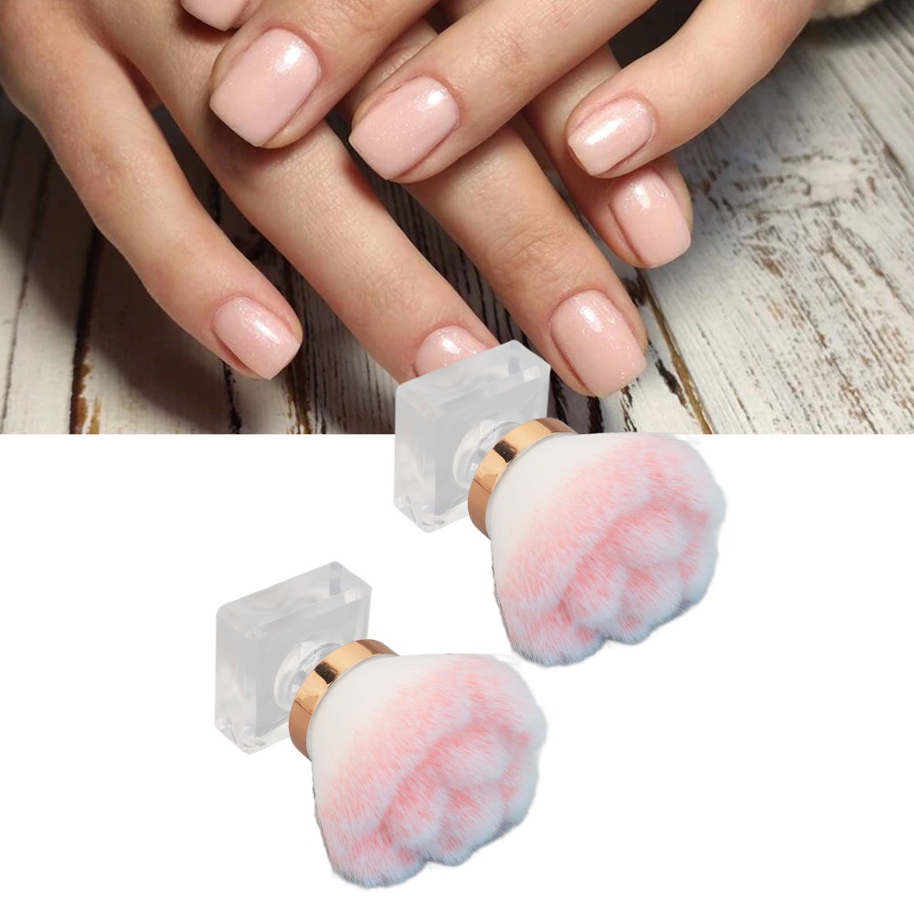 Nail Art Pink Soft - 2 pinceaux roses à poils doux
