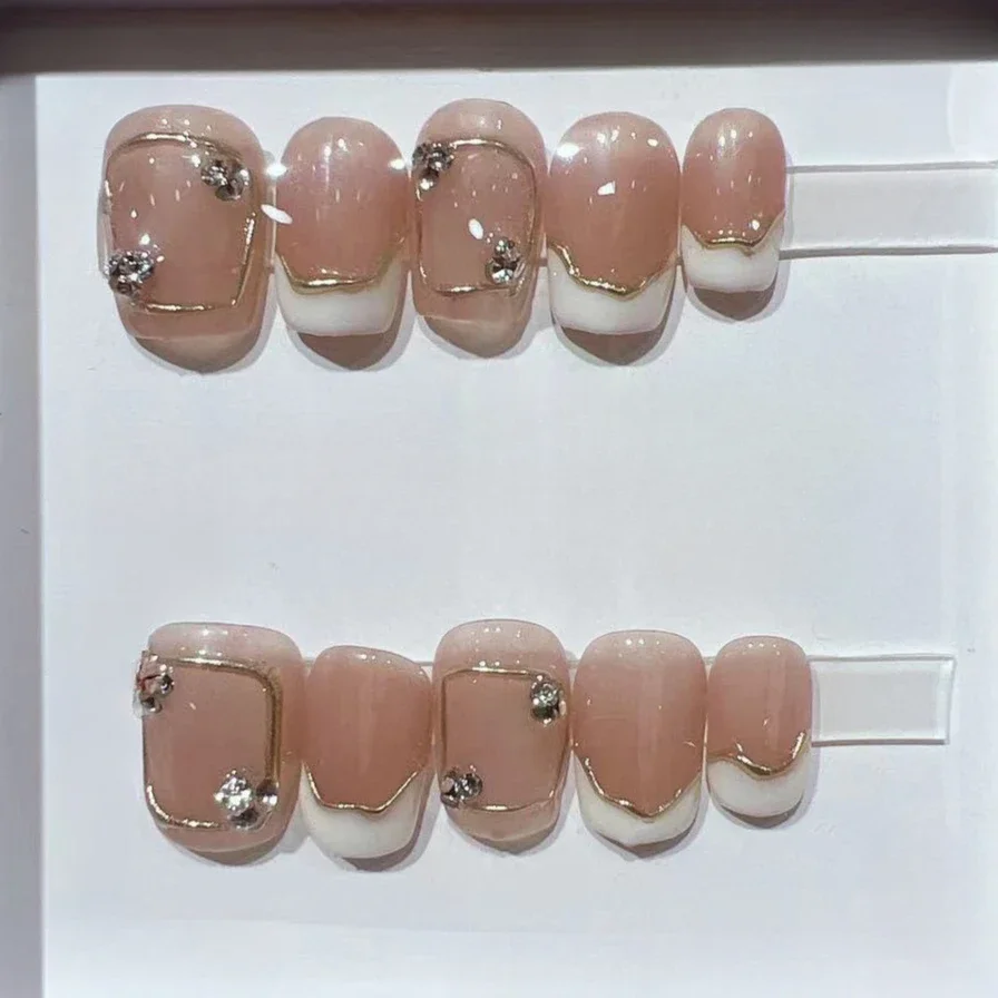 Nail Art French Nails - Faux ongles en acrylique faits à
