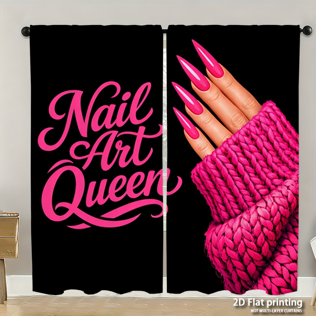Nail Art Queens - Rideaux Nail Art Queen avec motif
