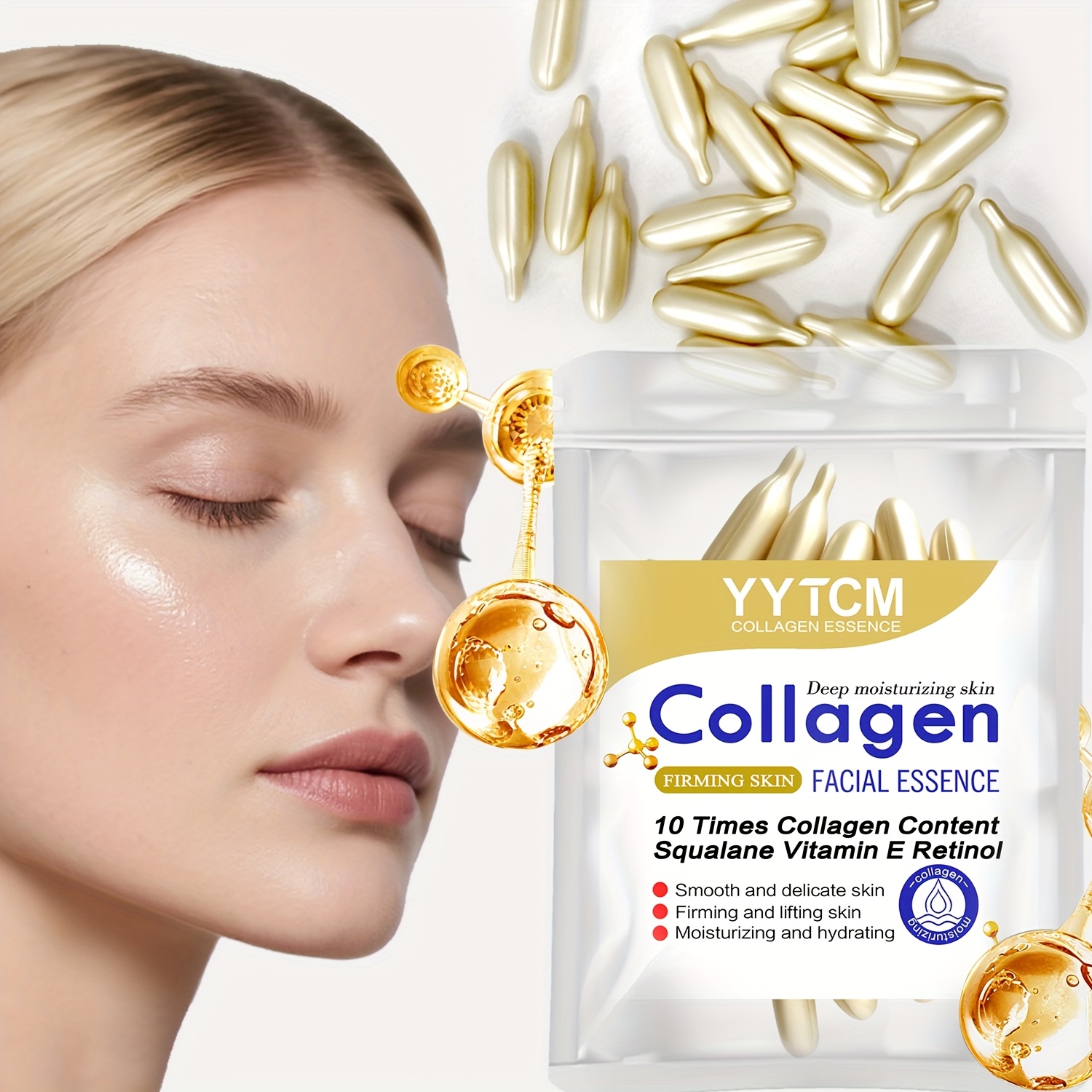 The Ordinary Serum Hyaluronic Acid - Sérum en capsules raffermissant au collagène,