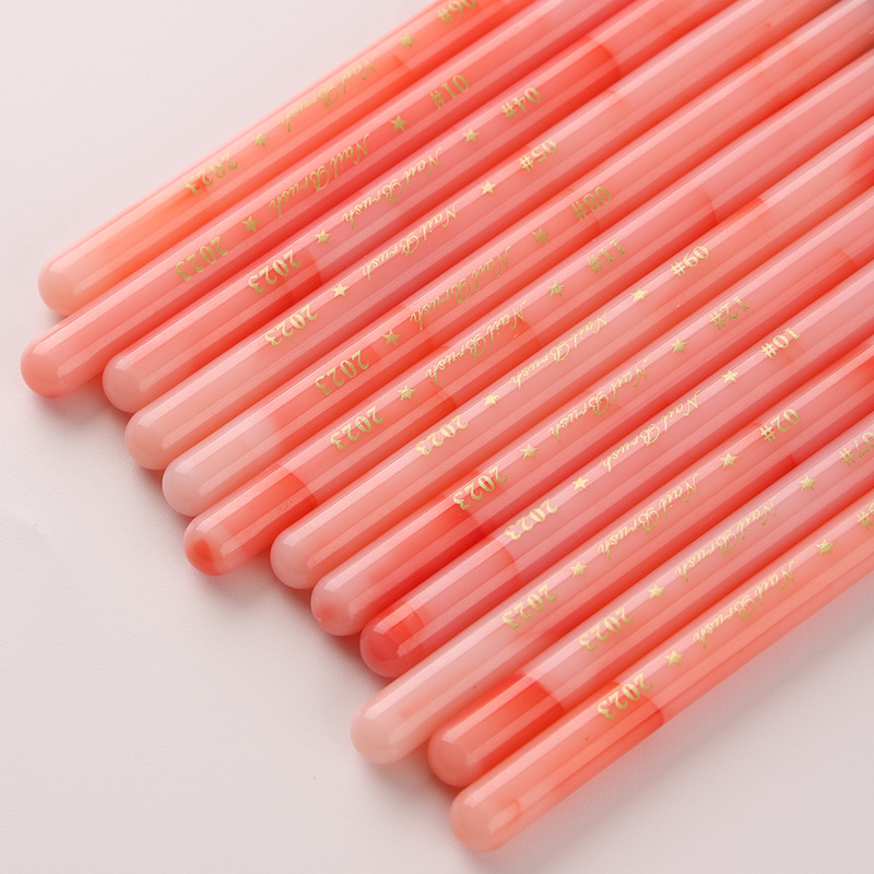 Lot de 12 pinceaux de nail art - Nail Art Pink Soft avis et prix