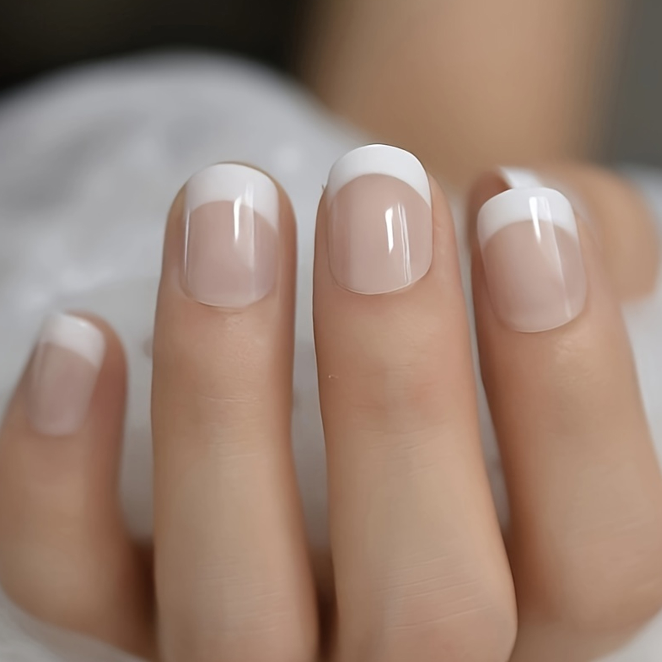 24 faux ongles carrés courts b - Nail Art French Nails avis et prix