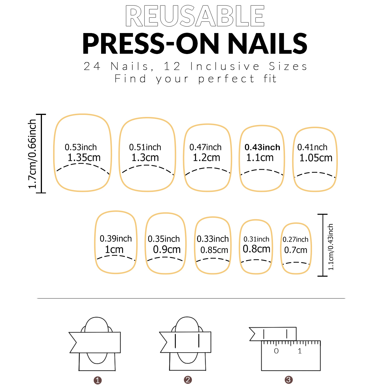 24 faux ongles carrés courts b - Nail Art French Nails avis et prix