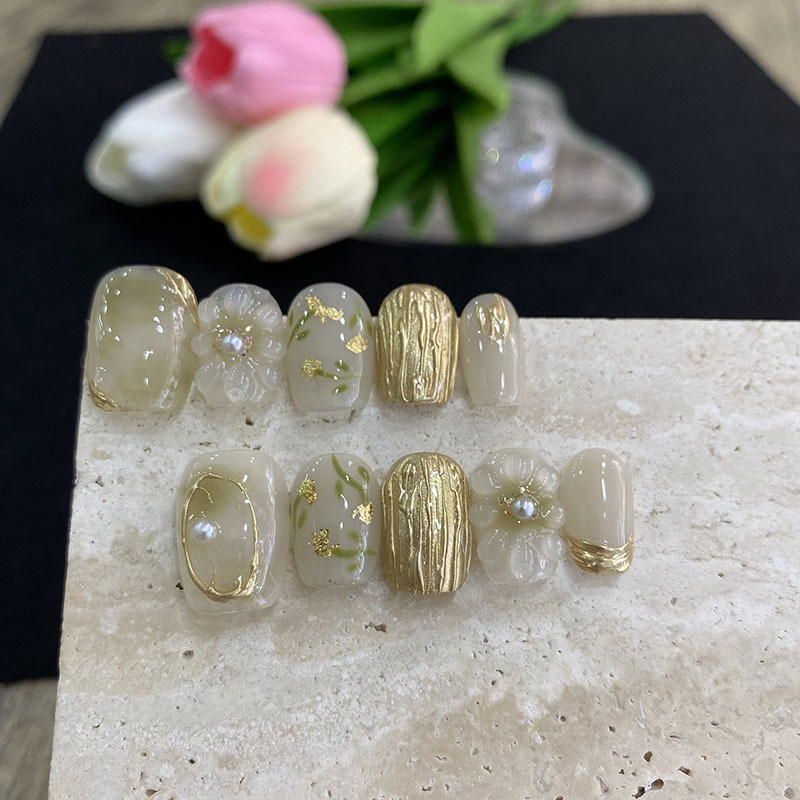10 faux ongles papillon fleuri - Nail Art French Nails avis et prix
