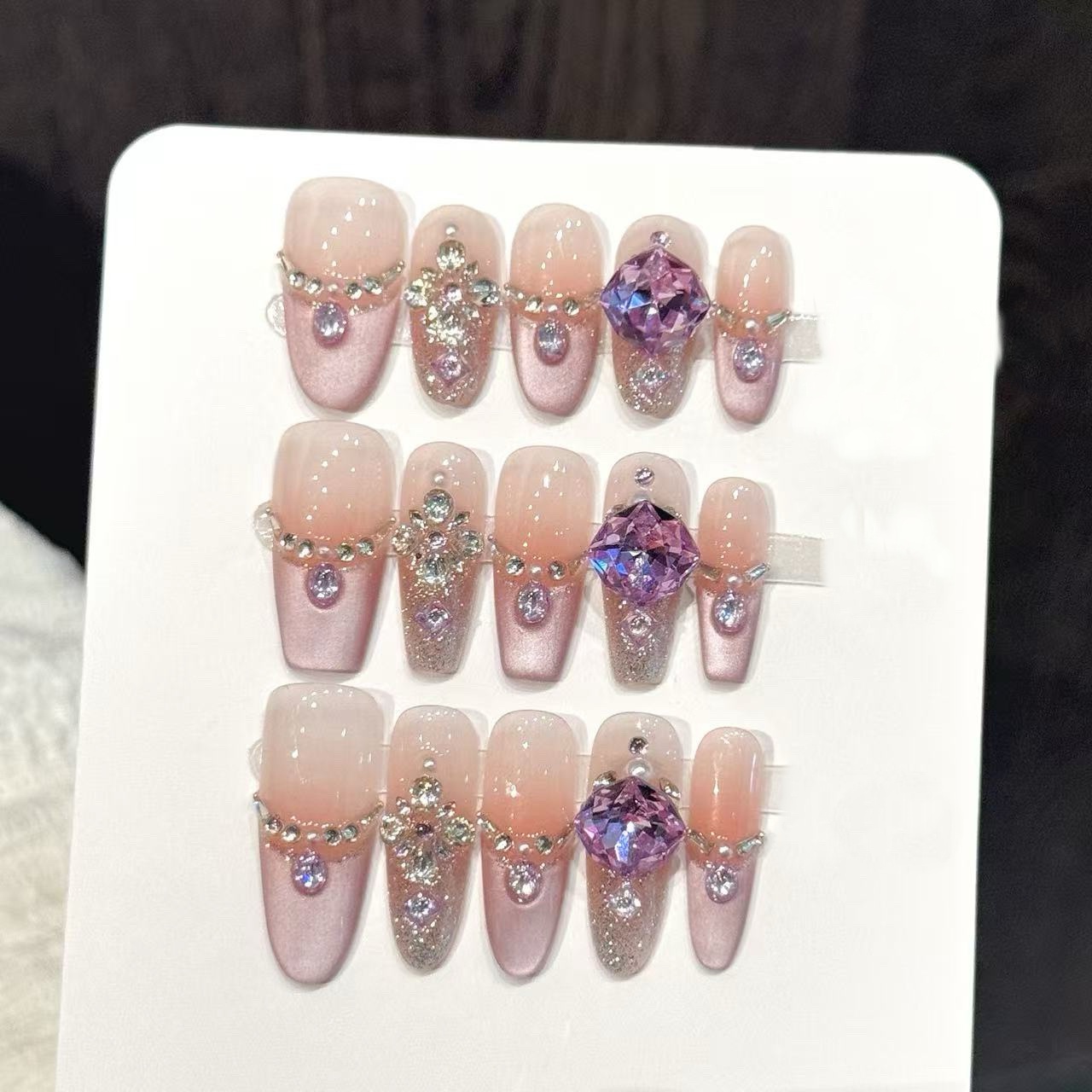 10 faux ongles en forme de cer - Nail Art French Nails avis et prix