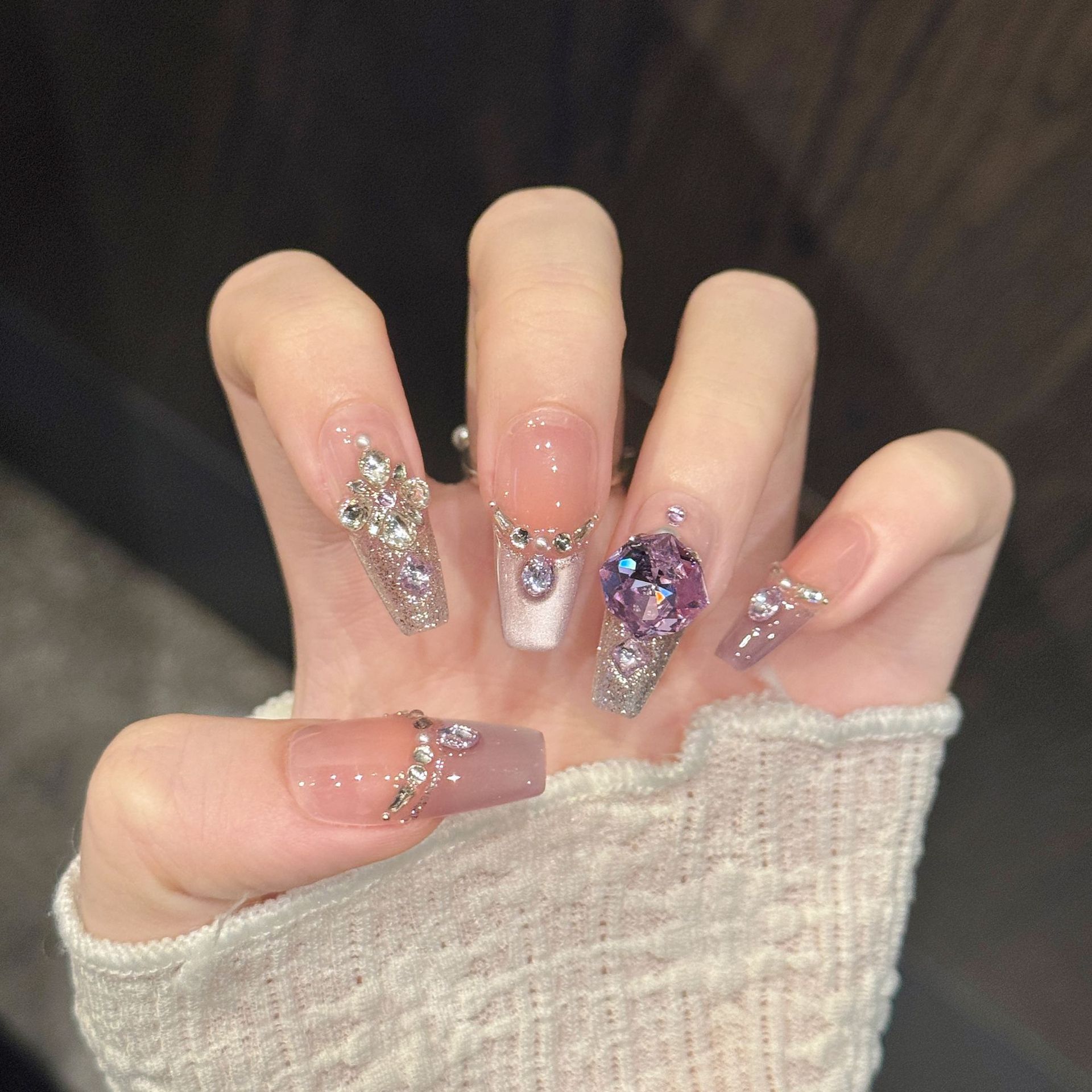 10 faux ongles en forme de cer - Nail Art French Nails avis et prix