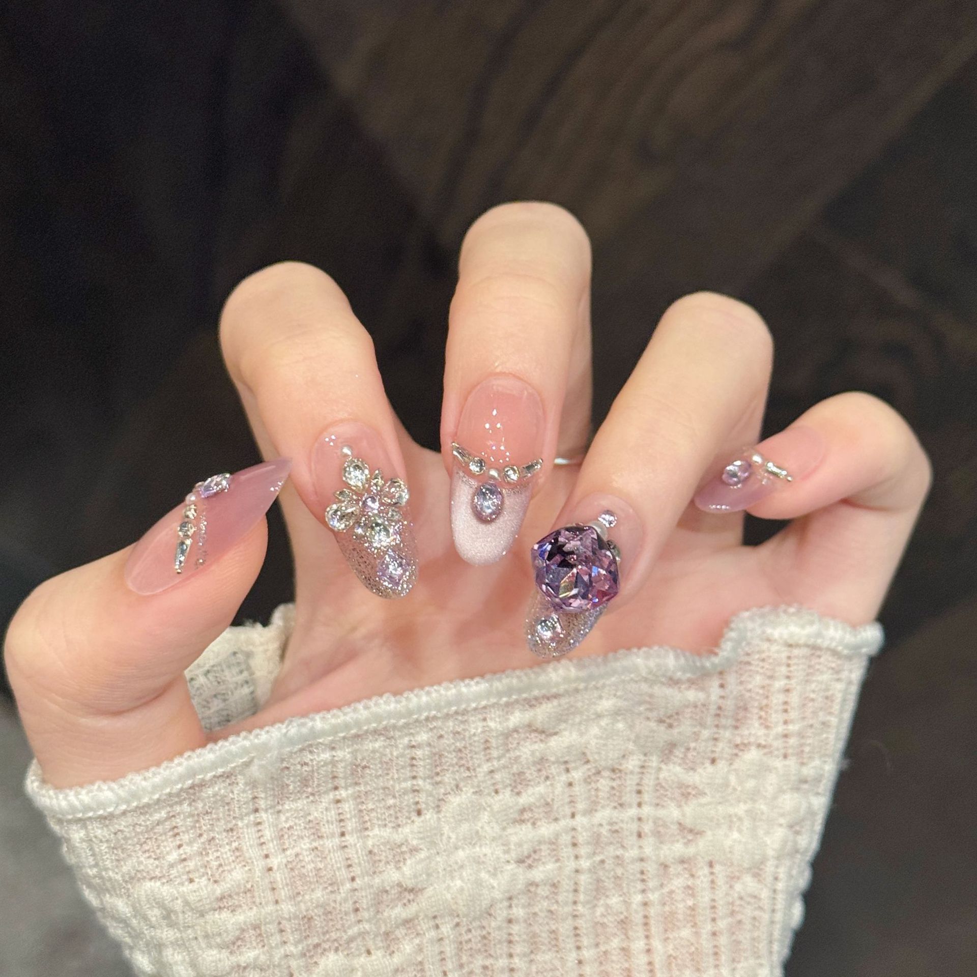 10 faux ongles en forme de cer - Nail Art French Nails avis et prix