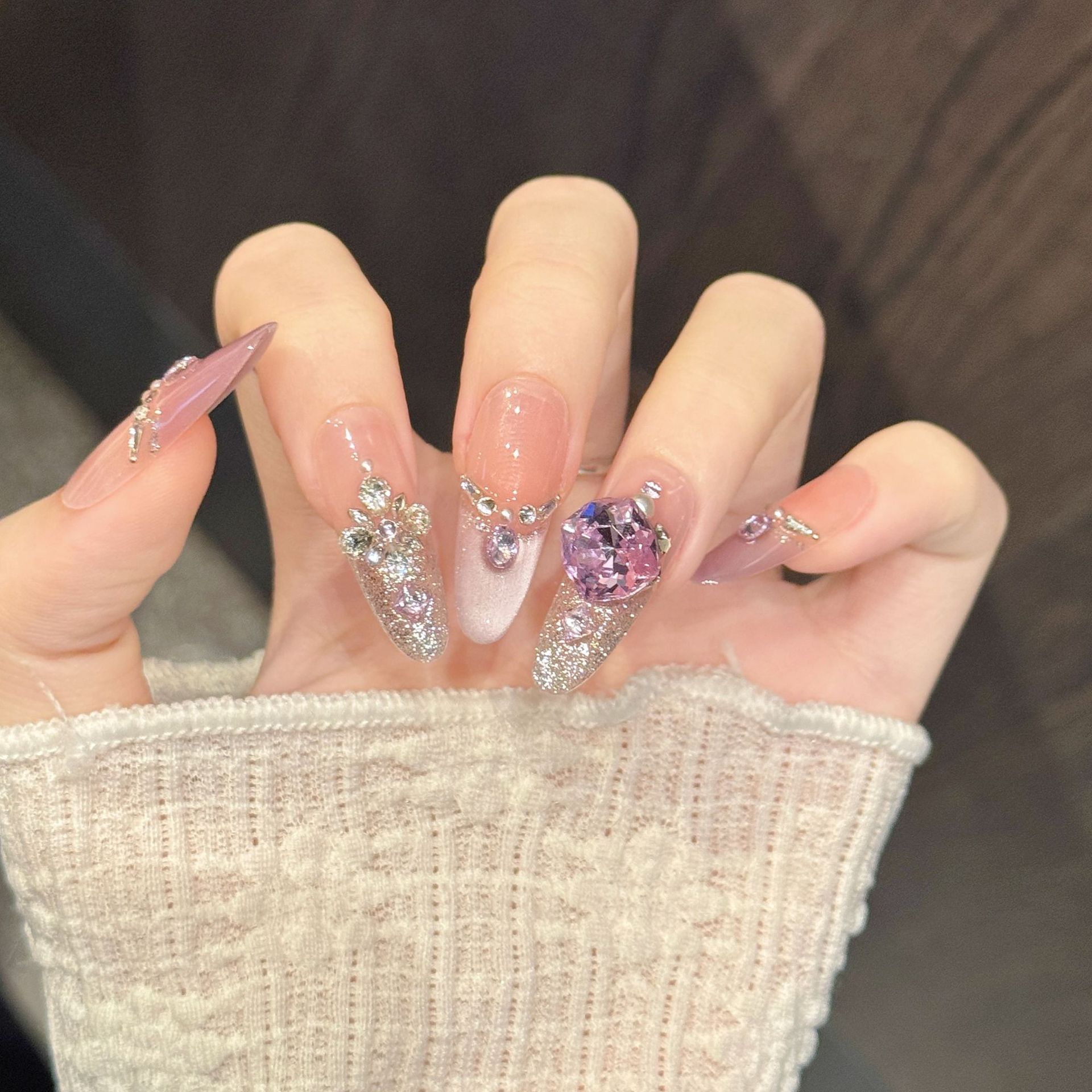 10 faux ongles en forme de cer - Nail Art French Nails avis et prix