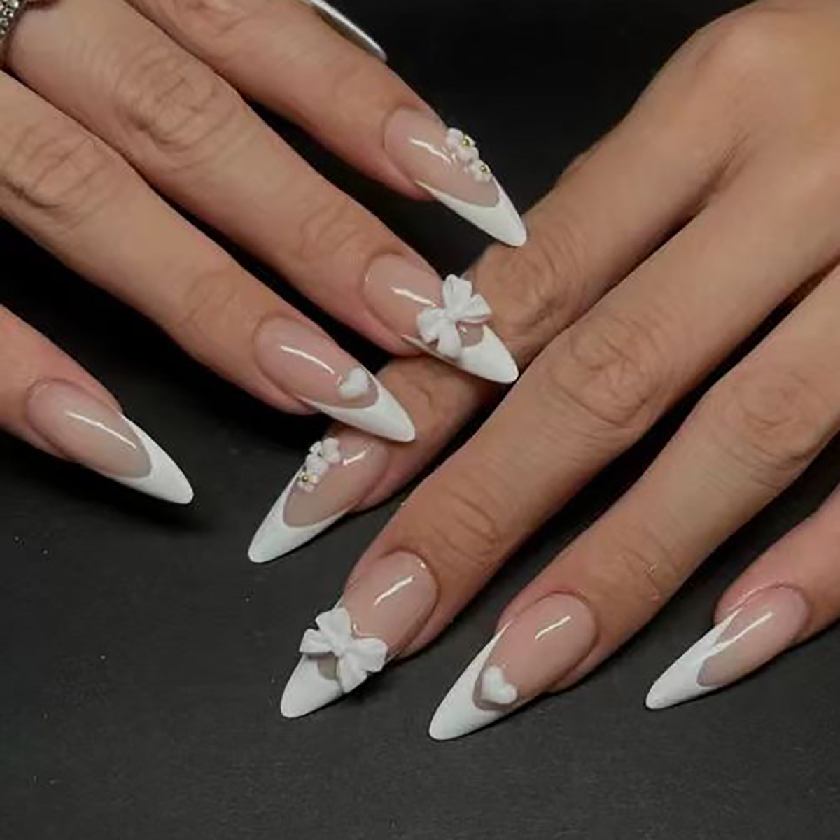 24 pièces mode strass presse s - Nail Art French Nails avis et prix