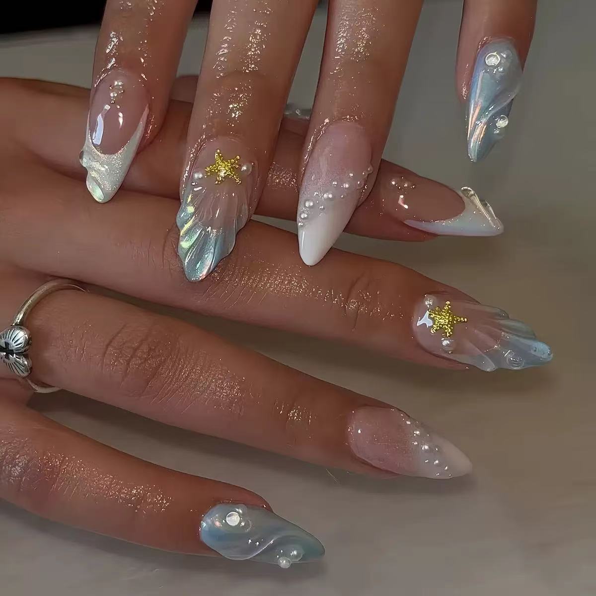24 autocollants 3D en gel pour - Nail Art French Nails avis et prix