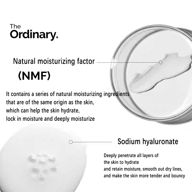 Facteurs hydratants naturels + - The Ordinary Serum Hyaluronic Acid avis et prix