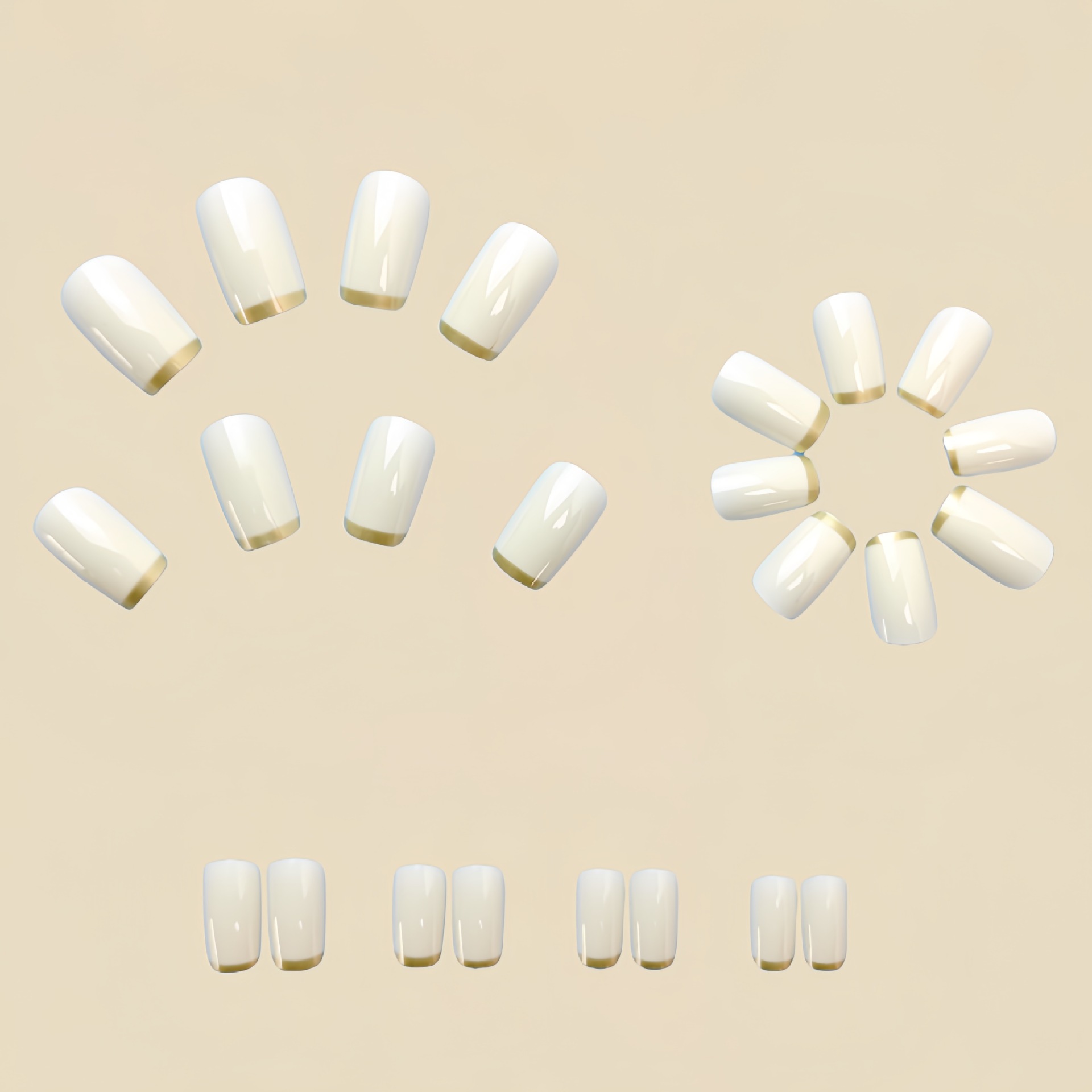 Faux ongles moyens pour femmes - Nail Art French Nails avis et prix