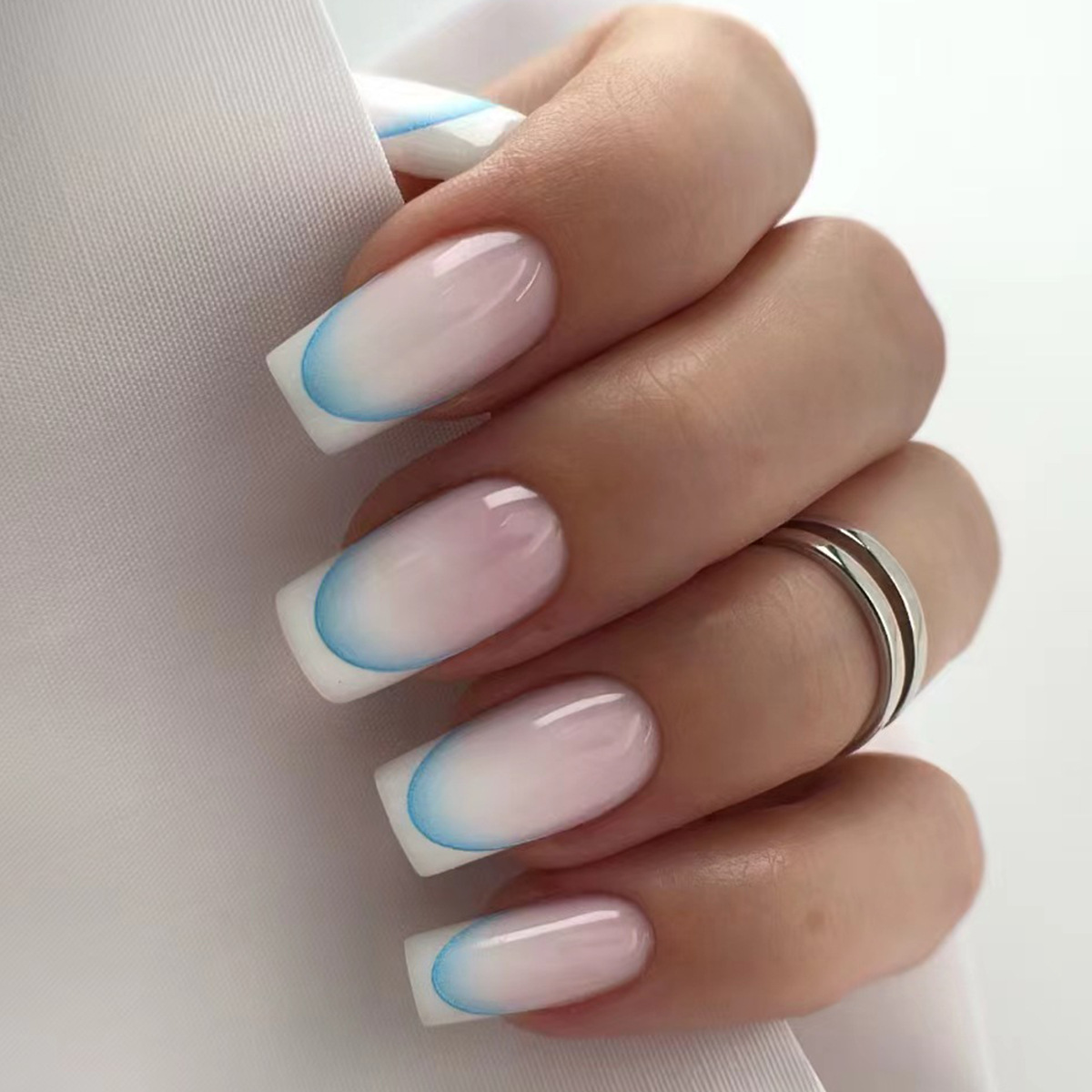 24 pièces fini faux ongles fra - Nail Art French Nails avis et prix